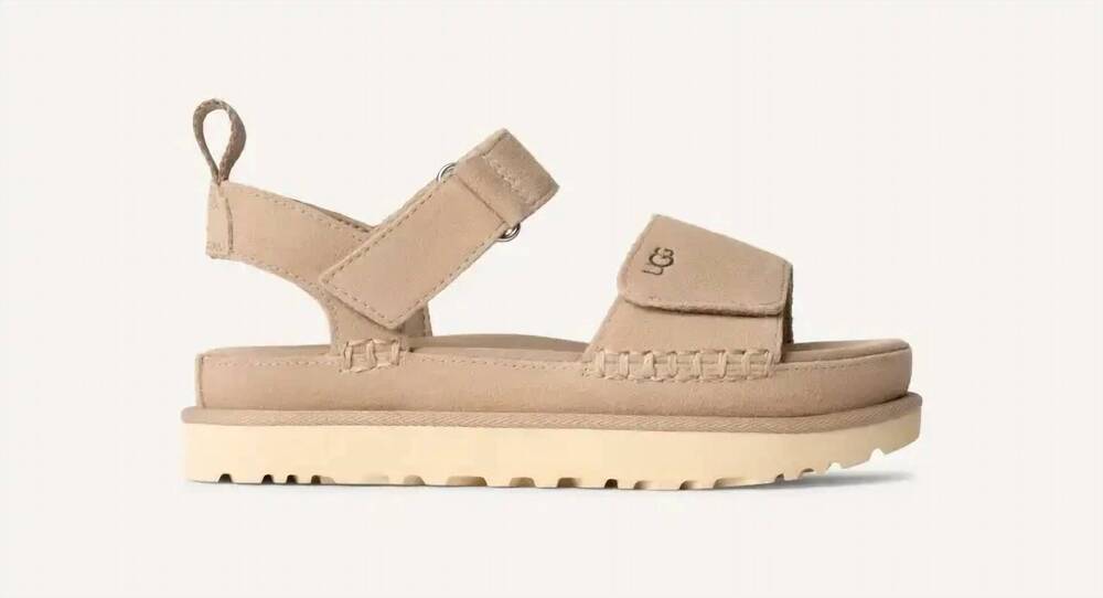 NEW UGG women's goldenstar touch-strap sandals in sand